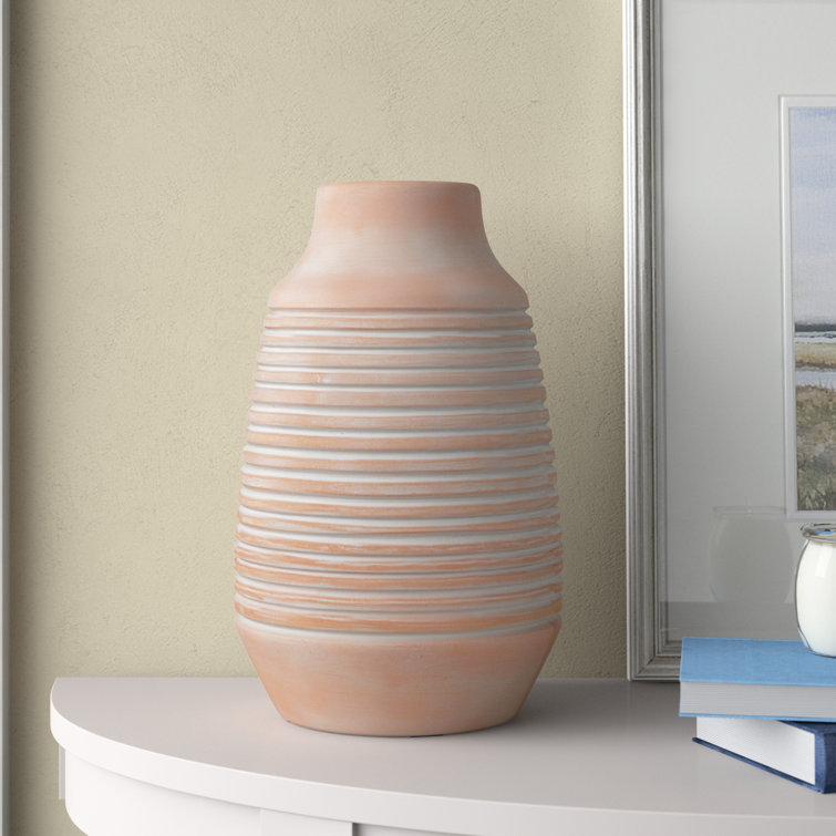 Elverie 14.9'' Terracotta Table Vase Birch Lane